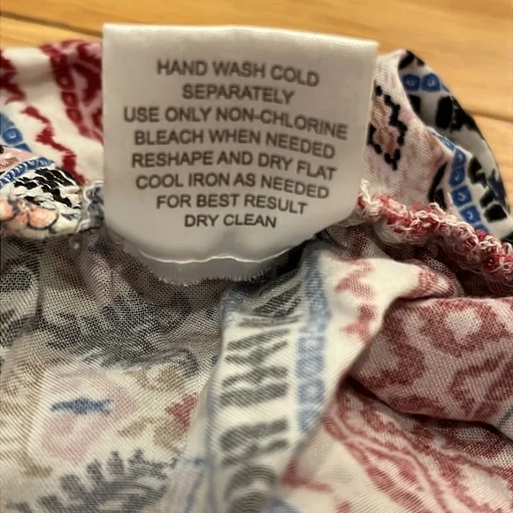 Pink Republic White Pink Blue Tribal Print Soft Shorts Size S - Picture 7 of 7